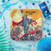 愛国的自由パレード – 7月ヴィンテージ4日アメリカ ペーパープレート (パーティー)