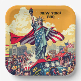 愛国的自由パレード – 7月ヴィンテージ4日アメリカ ペーパープレート