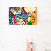 愛国的自由パレード – 7月ヴィンテージ4日アメリカ 横断幕 (インサイチュ)