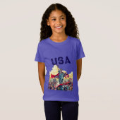 愛国的自由パレード – 7月ヴィンテージ4日アメリカ Tシャツ (正面フル)