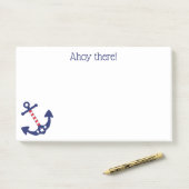 愛国的航海のいかりアホイ引用文10 x 6 ポストイット (デスク)