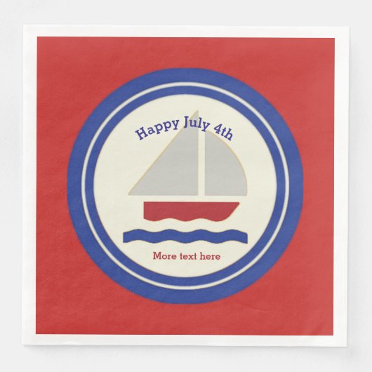 愛国的航海の紙ナプキンス (正面)