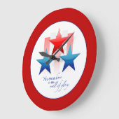 愛国的英雄の壁オブグローリー、ありがとう軍隊 ラージ壁時計 (傾斜)