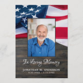愛国的葬儀アメリカ国旗退役軍人メモリアルP プログラム (正面)
