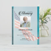 愛国的葬儀祈りの言葉カードテンプレート (スタンド正面)