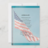 愛国的葬儀祈りの言葉カードテンプレート (裏面)