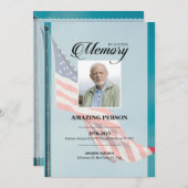 愛国的葬儀祈りの言葉カードテンプレート (正面/裏面)