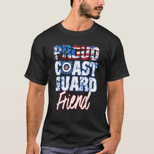 愛国的誇りを持ったなアメリカ沿岸警備隊の友人アメリカ国旗me tシャツ (正面)