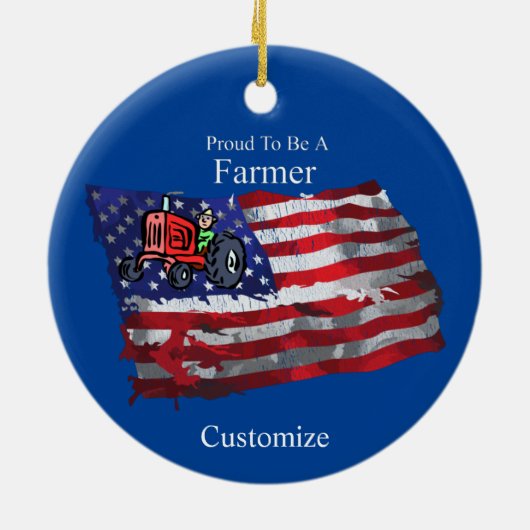 愛国的誇りを持った農家フラッグThunder_Cove セラミックオーナメント (裏面)