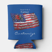 愛国的誇りを持った農家フラッグThunder_Cove 缶クーラー (裏面)