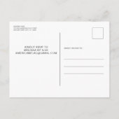 愛国的誕生日アメリカンフラッグウッド軍隊 インビテーションポストカード (裏面)