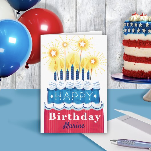 愛国的誕生日カード カード