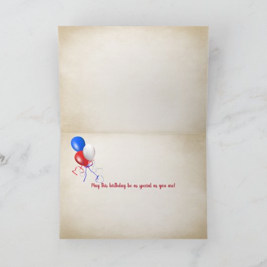 愛国的誕生日 カード (内部)