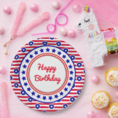 愛国的誕生日 ペーパープレート (パーティー)