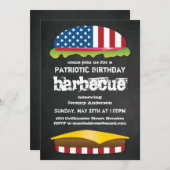 愛国的誕生日BBQ 招待状 (正面/裏面)