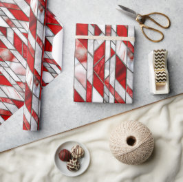 愛国的赤と白ステンドグラス7月4日 ラッピングペーパー