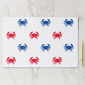 愛国的赤白青カニ模様ランチョンマット ペーパーパッド (インサイチュ)