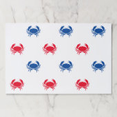 愛国的赤白青カニ模様ランチョンマット ペーパーパッド (正面)