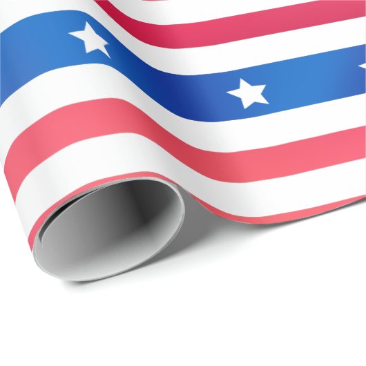 愛国的赤白青スストライプターズUSAアメリカ ラッピングペーパー (ロールコーナー)