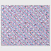 愛国的赤白青スターストライプズ独立 ラッピングペーパー (フラット)