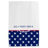 愛国的赤白青スターストライプズ ミディアムペーパーバッグ (裏面)