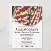 愛国的赤白青スター軍隊入隊 招待状 (正面)