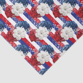 愛国的赤白青バラストライプフローラ 薄葉紙 (詳細)