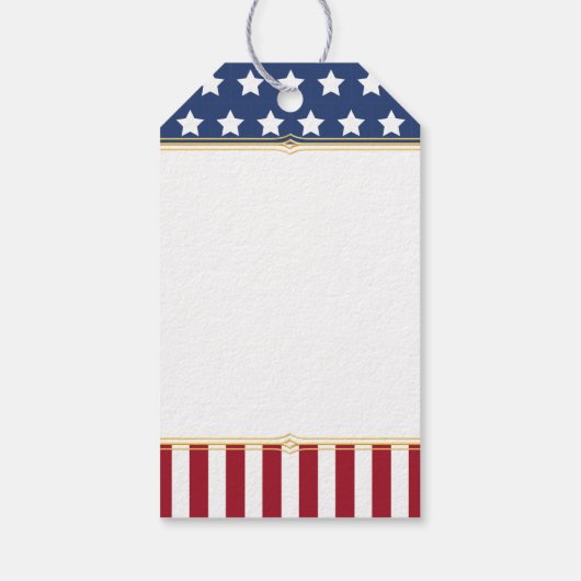 愛国的赤白青ファミリー名年イベント ギフトタグ (裏面)