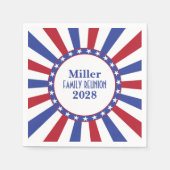 愛国的赤白青ファミリー懇親会 スタンダードカクテルナプキン (正面)