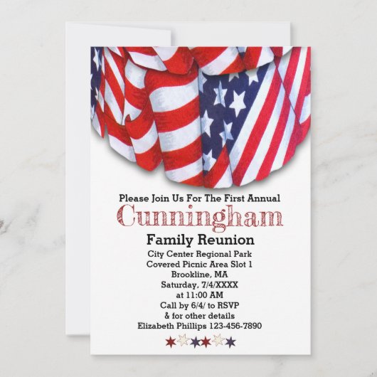 愛国的赤白青ファミリー懇親会 招待状 (正面)