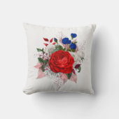 愛国的赤白青フローラ クッション (正面)