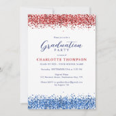 愛国的赤白青モダングリッター卒業 招待状 (正面)