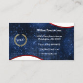 愛国的赤白青ロゴウェーブ 名刺 (裏面)