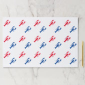 愛国的赤白青ロブスターパターンランチョンマット ペーパーパッド (インサイチュ)