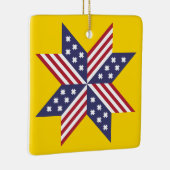 愛国的赤白青先住民スターストライプズ セラミックオーナメント (右)