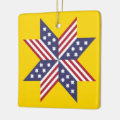 愛国的赤白青先住民スターストライプズ セラミックオーナメント (左)