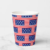 愛国的赤白青国旗のスターストライプズ 紙コップ (裏面)