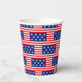 愛国的赤白青国旗のスターストライプズ 紙コップ (左)