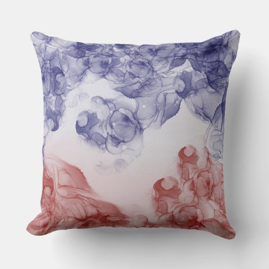 愛国的赤白青抽象芸術 クッション (正面)