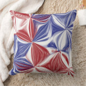 愛国的赤白青抽象芸術 クッション (ブランケット)