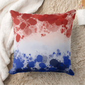 愛国的赤白青抽象芸術 クッション (ブランケット)