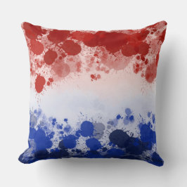 愛国的赤白青抽象芸術 クッション