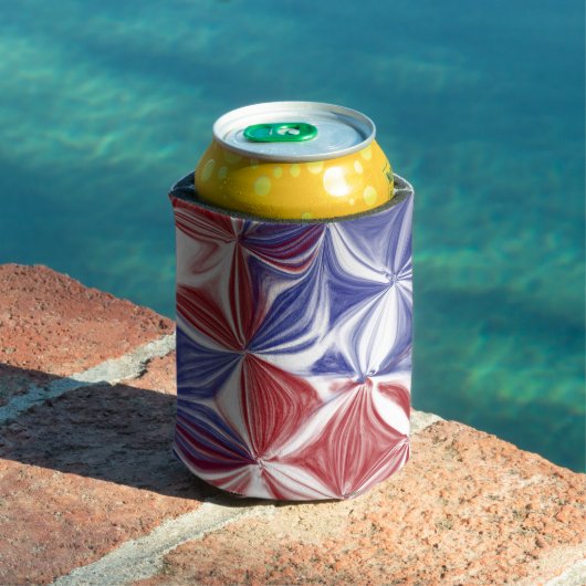 愛国的赤白青抽象芸術 缶クーラー (インサイチュ プール)