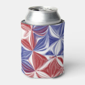 愛国的赤白青抽象芸術 缶クーラー (缶正面)