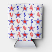 愛国的赤白青星 缶クーラー (正面)