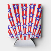 愛国的赤白青星 缶クーラー (正面)