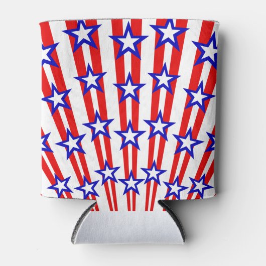 愛国的赤白青星 缶クーラー (正面)