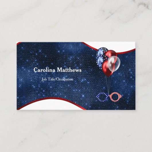 愛国的赤白青気球 名刺 (正面)