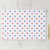 愛国的赤白青水玉模様紙ランチョンマット ペーパーパッド (インサイチュ)