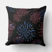 愛国的赤白青花火 クッション (正面)